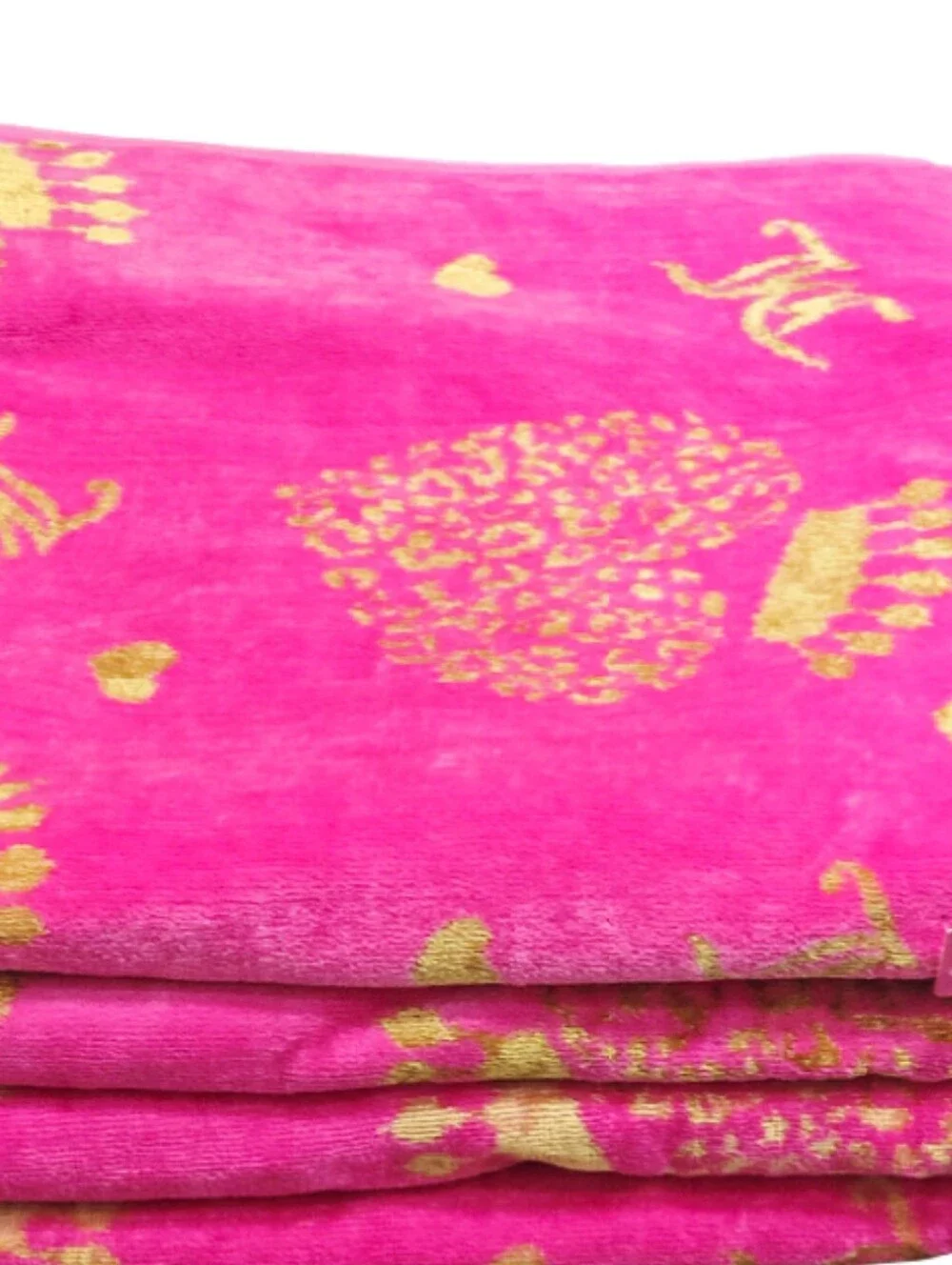 Juicy Couture Home Leopord Heart Crown Plush Bath Towel Set